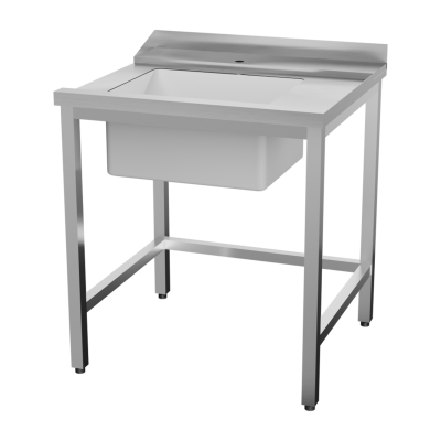 RMGASTRO CTS 80 IDR | Stůl vstupní 80x75x85 pravý s dřezem 40x50x25
