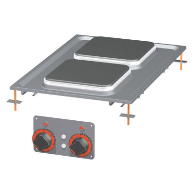 RMGASTRO PCQD-64ET | Sporák drop-in elektrická 2x drop-in plotýnka 400 V