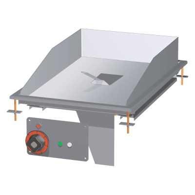 RMGASTRO FTLD-64ETS | Grilovací deska 36x55 drop-in elektrická chromovaná hladká 400 V