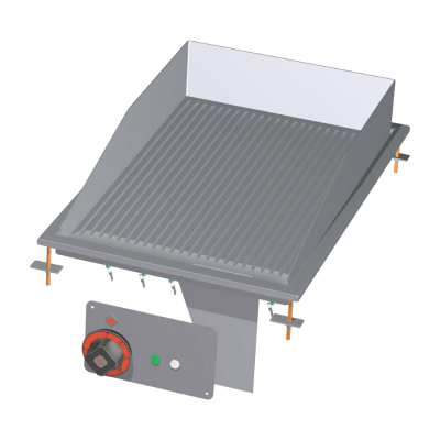RMGASTRO FTRD-64ET | Grilovací deska 36x55 drop-in elektrická rýhovaná 400 V