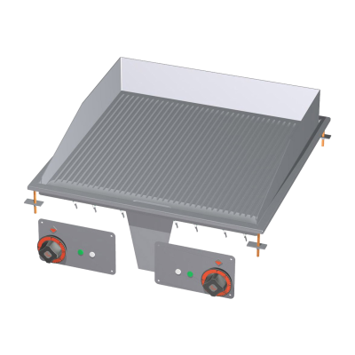 RMGASTRO FTRD-66ET | Grilovací deska 56x55 drop-in elektrická rýhovaná 400 V