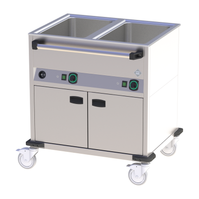 RMGASTRO BMPD 2120 CS | Vodní lázeň pojízdná elektrická GN 2-1/1 opláštěná ovládání na delší straně