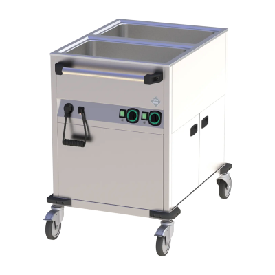 RMGASTRO BMPK 2120 CS | Vodní lázeň pojízdná elektrická GN 2-1/1 opláštěná ovládání na kratší straně
