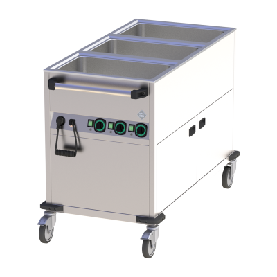 RMGASTRO BMPK 3120 CS | Vodní lázeň pojízdná elektrická GN 3-1/1 opláštěná ovládání na kratší straně