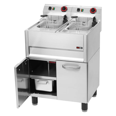 Red Fox FE 61 ELT | Fritéza elektrická dvojitá 0,75 kW/l, 8+8 l s podestavbou 400 V