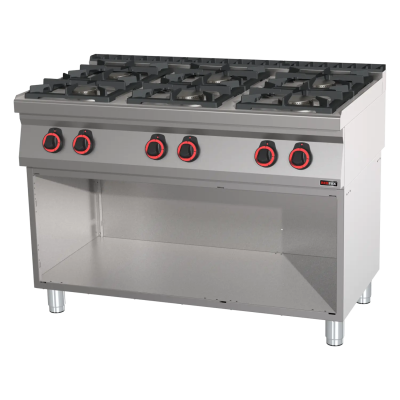 Red Fox SPB 70/120 G | Sporák plynový 6x hořák ECO s podestavbou