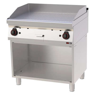 REDFOX FTR 70/80 G | Grilovací deska 80x51 plynová rýhovaná s podestavbou