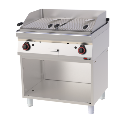 REDFOX GL 70/80 G | Lávový gril plynový dvojitý 2x 52x36 s podestavbou
