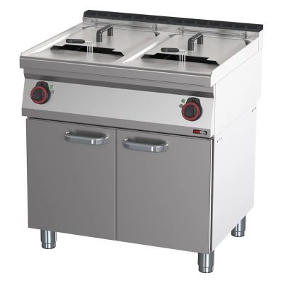 Red Fox FE 70/80 E | Fritéza elektrická dvojitá 0,8 kW/l, 17+17 l s podestavbou 400 V