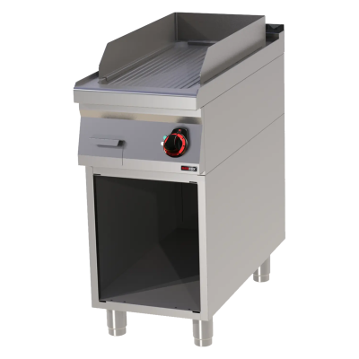 REDFOX FTR 90/40 E | Grilovací deska 31x65 elektrická rýhovaná s podestavbou 400 V