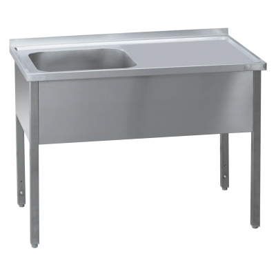 REDFOX MSJOP 7018 | Stůl mycí 180x70x90 - 1x dřez 50x40x30 odkapávací plocha pravá