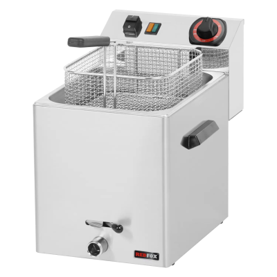 REDFOX FE 07 V | Fritéza elektrická 0,38 kW/l, 8 l stolní s výpustí 230 V