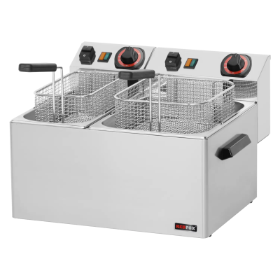 REDFOX FE 74 | Fritéza elektrická 0,42 + 0,38 kW/l, 8 + 5 l stolní 230 V