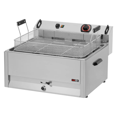 REDFOX FE 60 T | Fritéza elektrická 0,5 kW/l, 30 l stolní s výpustí 400 V