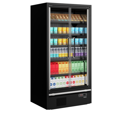 TEFCOLD 43813 | Chladicí vitrína přístěnná, kř. dveře | Galaxy+ GP10FGD Black