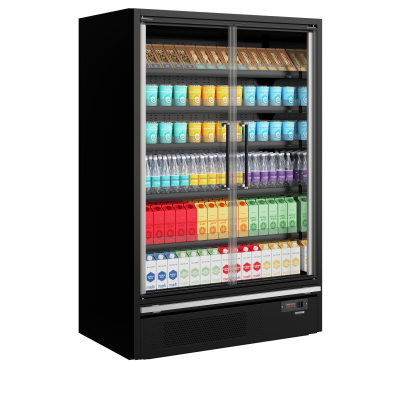 TEFCOLD 48099 | Chladicí vitrína přístěnná, kř. dveře | Galaxy+ GP14FGD Maxi Black