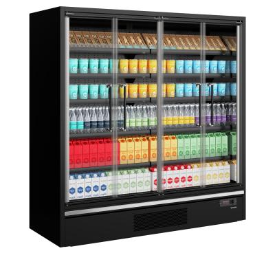 TEFCOLD 48106 | Chladicí vitrína přístěnná, kř. dveře | Galaxy+ GP20FGD Maxi Black