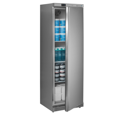 TEFCOLD 33851 | Chladicí skříň plné dveře, nerez opláštění | UR 400 S